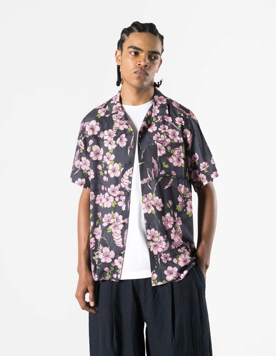 7359 Sakura Camp Collar Shirt Navy