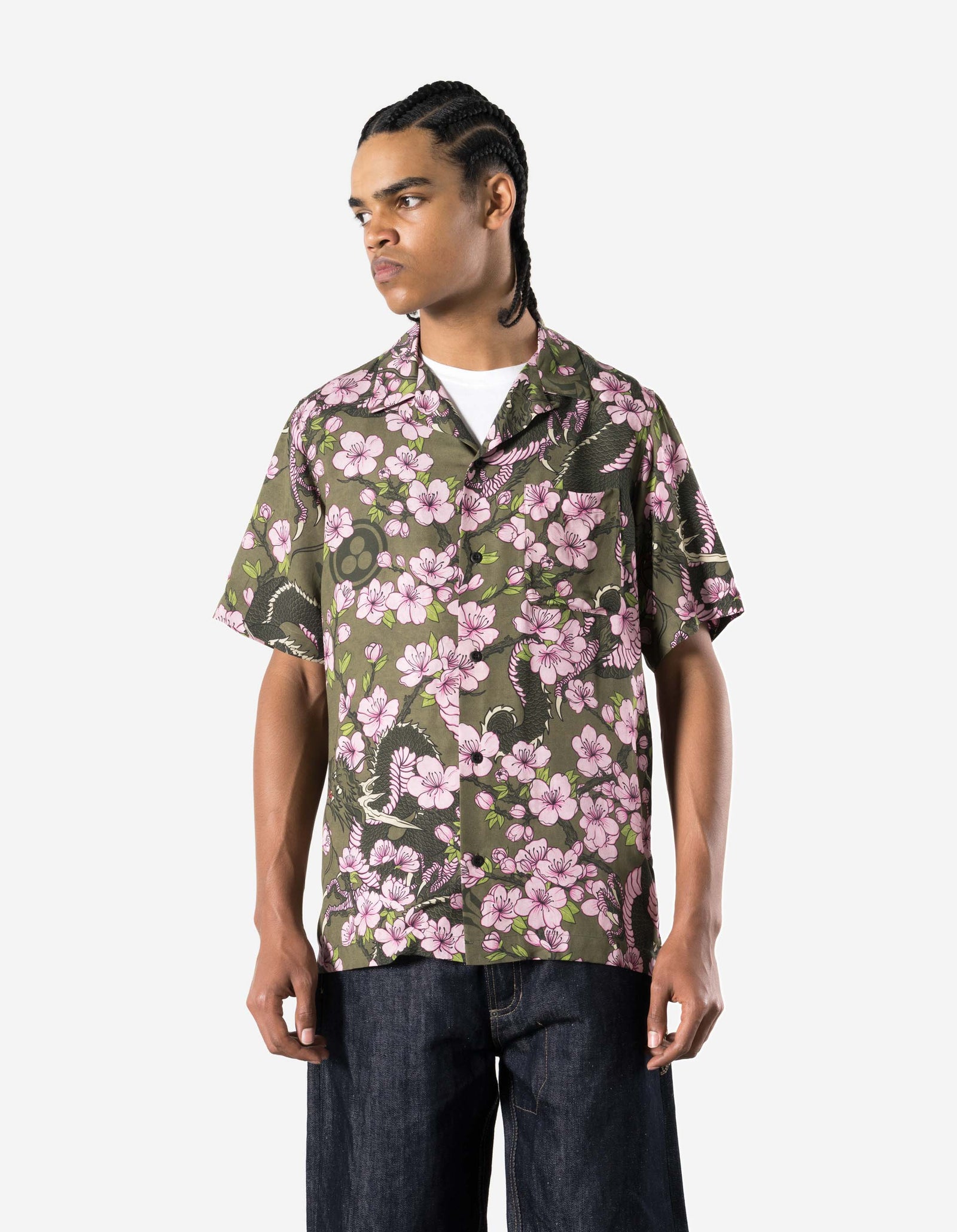 7359 Sakura Camp Collar Shirt Olive